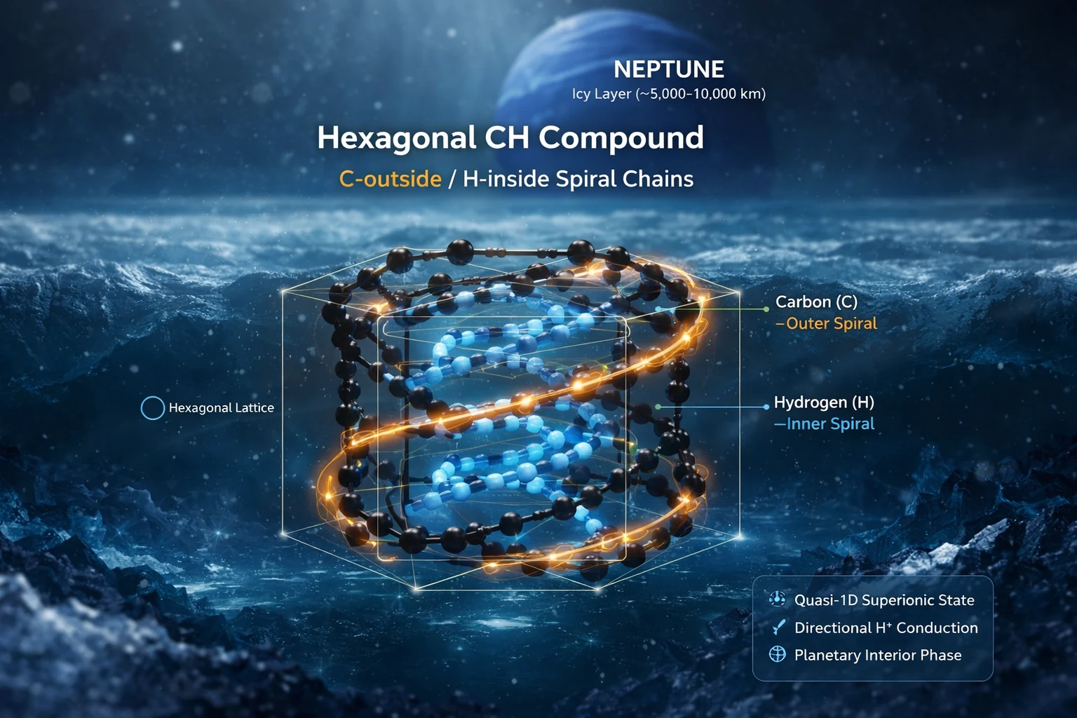 A New "Quasi-1D" State of Matter Could Be Hiding Inside Ice Giant Planets