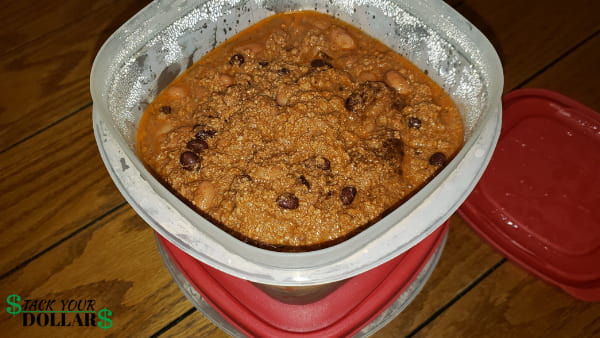 Cooled beef and beef filling for frozen burritos