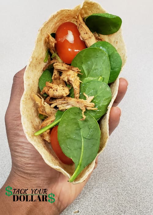 Chicken pita wrap