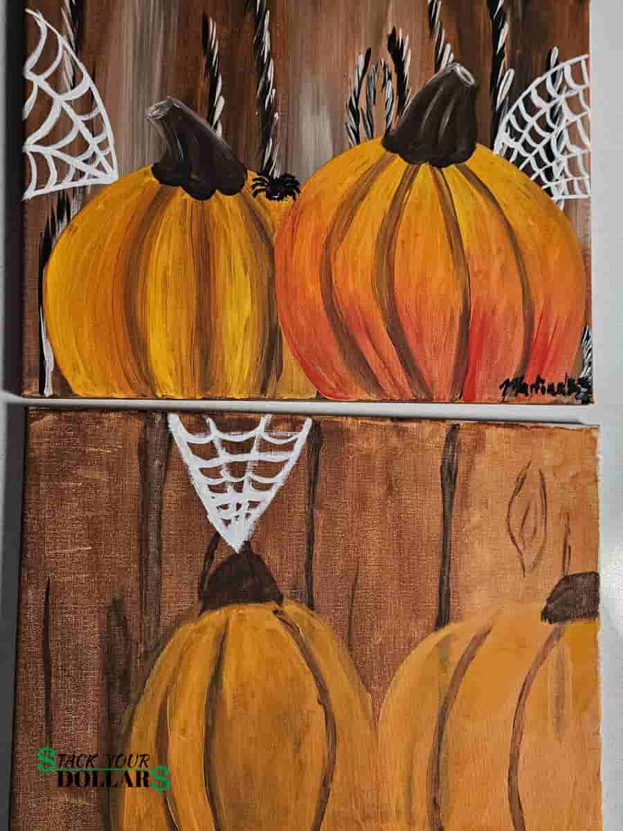Halloween paint night spooky pumpkin painting