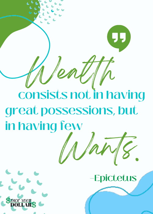 Quote about wealth by Epictetus